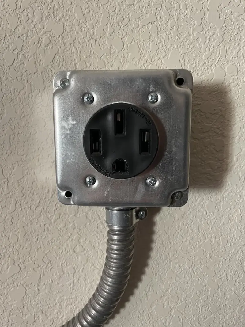 NEMA 14-50 outlet installed for Electrical Panel Upgrade in Fox Crossing